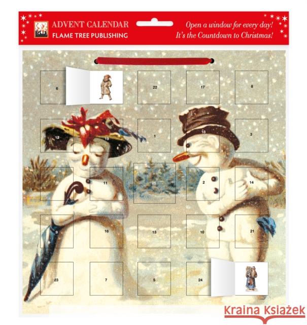Mr & Mrs Snowman advent calendar (with stickers)  9780857750679 Flame Tree Publishing - książka