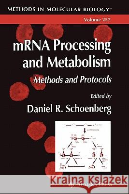 Mrna Processing and Metabolism: Methods and Protocols Schoenberg, Daniel R. 9781617374340 Springer - książka