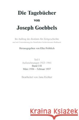 März 1936 - Februar 1937 Jana Richter, Jana Richter 9783598237294 de Gruyter - książka