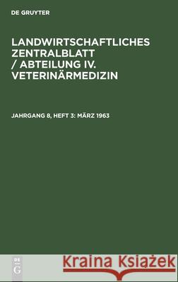 März 1963 No Contributor 9783112542736 De Gruyter - książka