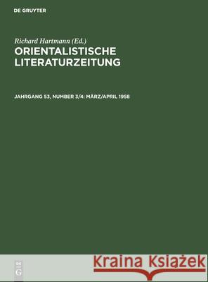 März/April 1958 No Contributor 9783112593370 De Gruyter - książka