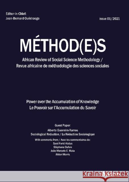 Méthod(e)S: African Review of Social Science Methodology. Revue Africaine de Méthodologie Des Sciences Sociales Ouédraogo, Jean-Bernard 9783838215532 Ibidem Press - książka