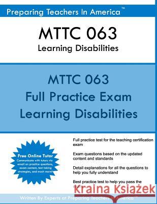 MTTC 063 Learning Disabilities: MTTC 063 Learning Disabilities America, Preparing Teachers in 9781539500353 Createspace Independent Publishing Platform - książka