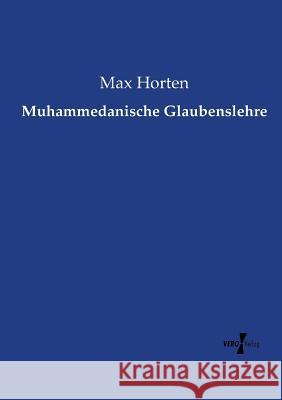 Muhammedanische Glaubenslehre Max Horten 9783737223485 Vero Verlag - książka