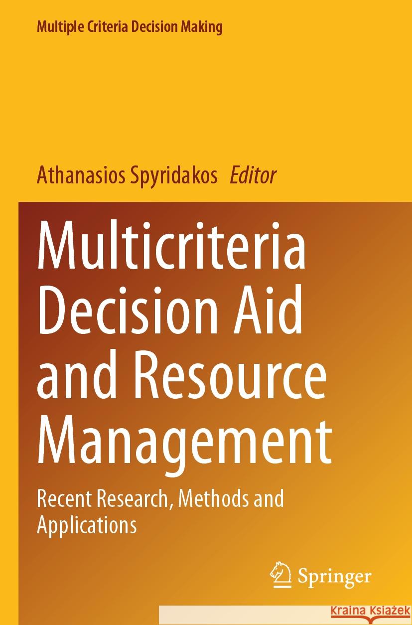 Multicriteria Decision Aid and Resource Management  9783031348945 Springer International Publishing - książka