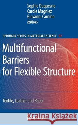 Multifunctional Barriers for Flexible Structure: Textile, Leather and Paper Duquesne, Sophie 9783540719175 SPRINGER-VERLAG BERLIN AND HEIDELBERG GMBH &  - książka