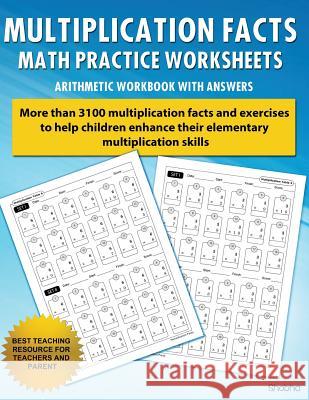 Multiplication Facts Math Worksheet Practice Arithmetic Workbook With Answers: Daily Practice guide for elementary students Shobha 9781530952939 Createspace Independent Publishing Platform - książka
