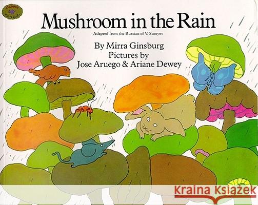 Mushroom in the Rain Mirra Ginsburg Ariane Dewey Jose Aruego 9780689714412 Aladdin Paperbacks - książka
