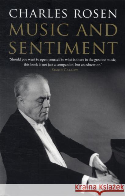 Music and Sentiment Charles Rosen 9780300178036  - książka