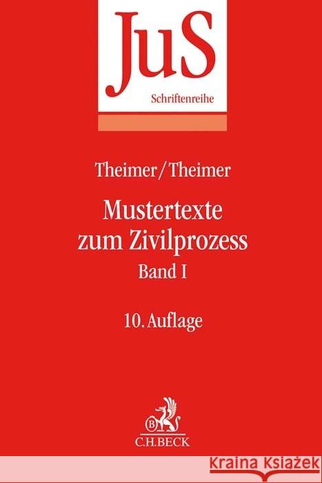 Mustertexte zum Zivilprozess Band I: Erkenntnisverfahren erster Instanz Tempel, Otto; Theimer, Clemens; Theimer, Anette 9783406754203 Beck Juristischer Verlag - książka