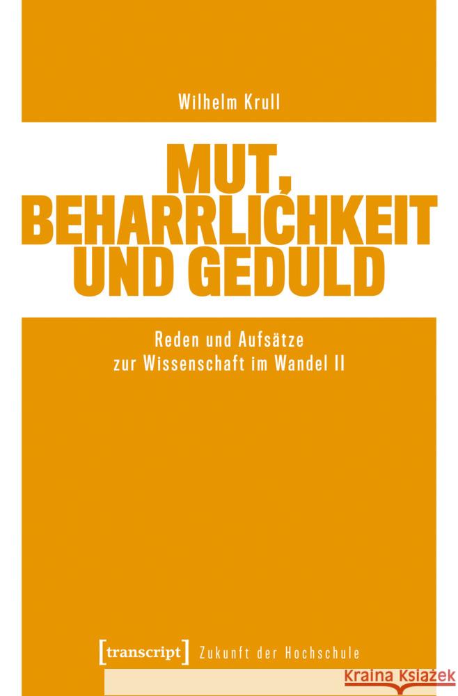 Mut, Beharrlichkeit und Geduld Krull, Wilhelm 9783837680997 transcript - książka