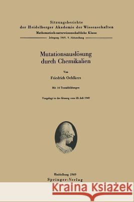 Mutationsauslösung Durch Chemikalien Oehlkers, F. 9783540014256 Springer - książka