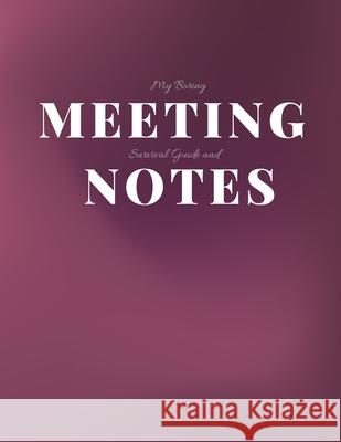 My Boring Meeting Survival Guide and Notes: 8.5x11 Meeting Notebook and Puzzle Book Gadfly Books 9781086417975 Independently Published - książka