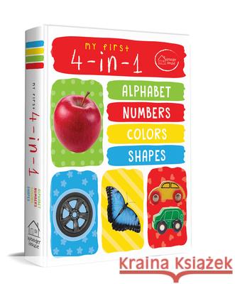 My First 4 In 1 Alphabet Numbers Colours Shapes Wonder House Books 9789387779563 Prakash Books - książka