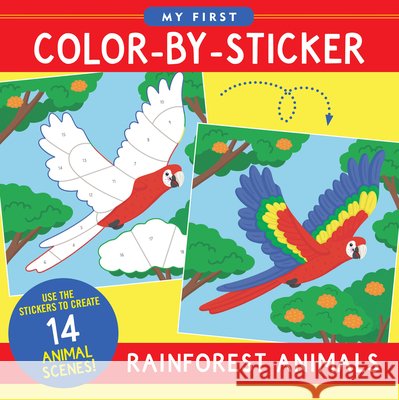 My First Color-By-Sticker Book - Rainforest Animals  9781441347091 Peter Pauper Press - książka