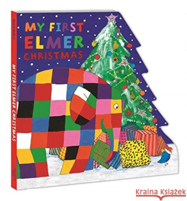 My First Elmer Christmas: Shaped Board Book David McKee 9781839130540 Andersen Press Ltd - książka