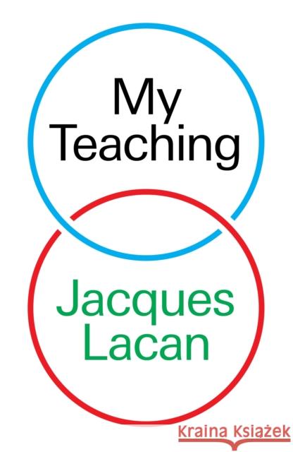 My Teaching Jacques Lacan 9781804296011 Verso - książka