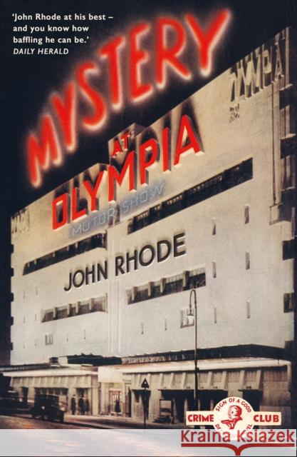 Mystery at Olympia John Rhode 9780008268787 Collins Crime Club - książka