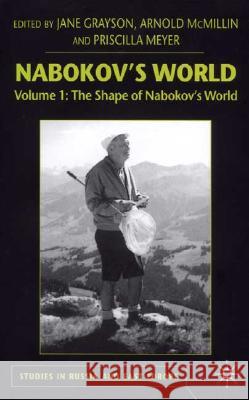 Nabokov's World: Volume 1: The Shape of Nabokov's World McMillin, Arnold 9780333964156 PALGRAVE MACMILLAN - książka