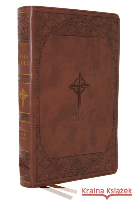 Nabre, New American Bible, Revised Edition, Catholic Bible, Large Print Edition, Leathersoft, Brown, Thumb Indexed, Comfort Print: Holy Bible Catholic Bible Press 9780785249023 Catholic Bible Press - książka