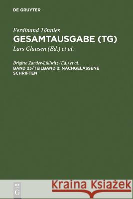 Nachgelassene Schriften. Tl.2 : 1919-1936 Brigitte Zander-L]llwitz J]rgen Zander 9783110186888 Walter de Gruyter - książka