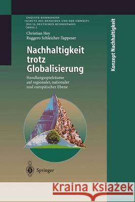 Nachhaltigkeit Trotz Globalisierung: Handlungsspielräume Auf Regionaler, Nationaler Und Europäischer Ebene Hey, Christian 9783642637285 Springer - książka