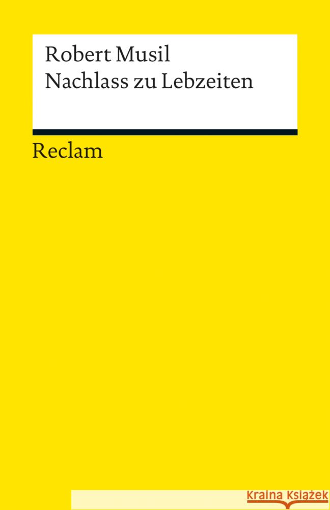 Nachlass zu Lebzeiten Musil, Robert 9783150189900 Reclam, Ditzingen - książka