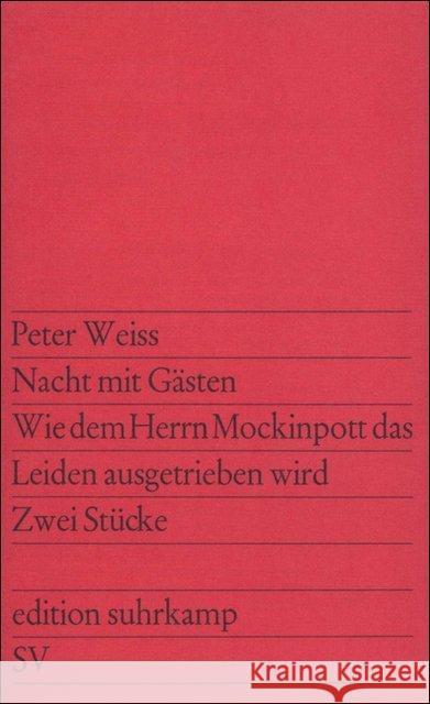 Nacht mit Gästen Weiss, Peter 9783518103456 Suhrkamp - książka