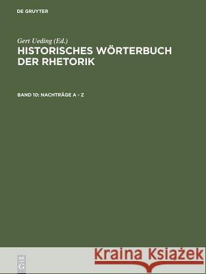 Nachträge A - Z Gert Ueding 9783110234244 Walter de Gruyter - książka