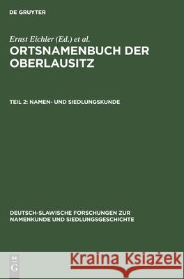 Namen- Und Siedlungskunde Eichler, Ernst 9783112483497 de Gruyter - książka