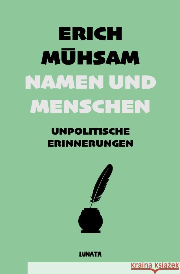 Namen und Menschen Mühsam, Erich 9783753145426 epubli - książka