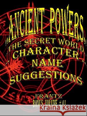 Names Micheal Frantz 9780359772605 Lulu.com - książka