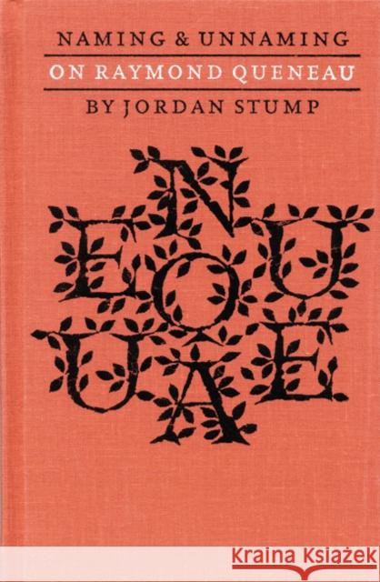 Naming & Unnaming: On Raymond Queneau Jordan Stump 9780803242685 Unp - Nebraska - książka