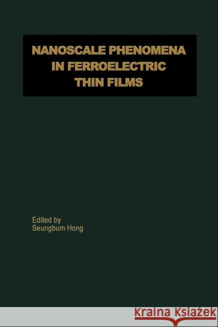 Nanoscale Phenomena in Ferroelectric Thin Films Seungbum Hong 9781461347712 Springer - książka