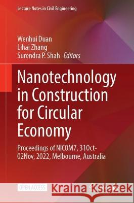 Nanotechnology in Construction for Circular Economy  9789819933297 Springer Nature Singapore - książka