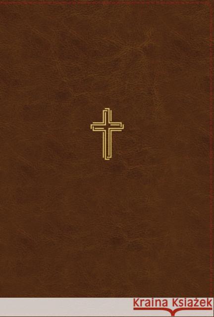 Nasb, Thinline Bible, Large Print, Leathersoft, Brown, Red Letter Edition, 1995 Text, Thumb Indexed, Comfort Print  9780310456384 Zondervan - książka