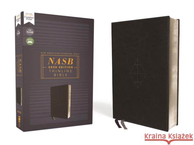 Nasb, Thinline Bible, Leathersoft, Black, Red Letter Edition, 2020 Text, Comfort Print  9780310455431 Zondervan - książka