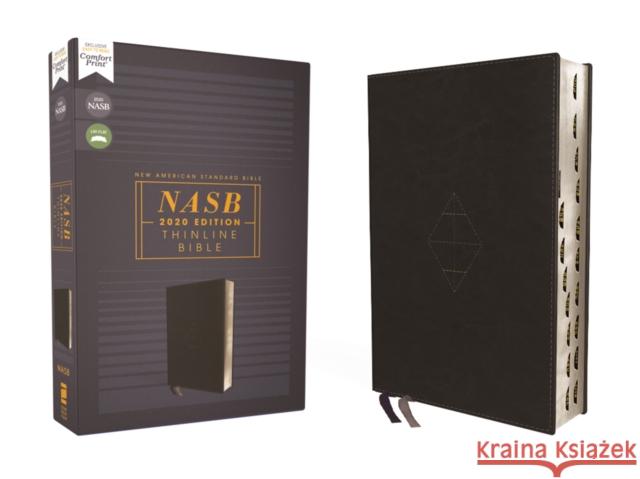 Nasb, Thinline Bible, Leathersoft, Black, Red Letter Edition, 2020 Text, Thumb Indexed, Comfort Print Zondervan 9780310456650 Zondervan - książka