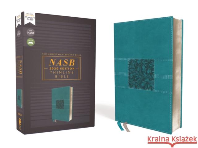 Nasb, Thinline Bible, Leathersoft, Teal, Red Letter Edition, 2020 Text, Comfort Print Zondervan 9780310455622 Zondervan - książka