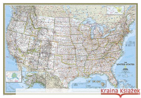 National Geographic United States Wall Map - Classic (43.5 X 30.5 In) National Geographic Maps 9780792293187 National Geographic Maps - książka