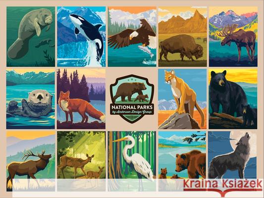 National Parks Wildlife by Anderson Design Group 1000-Piece Puzzle Anderson Design Group 9781682349151 Willow Creek Press - książka