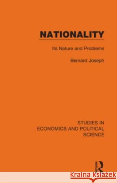 Nationality Bernard Joseph 9781032131641 Taylor & Francis Ltd - książka