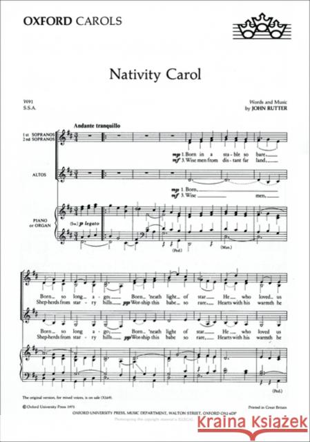 Nativity Carol  9780193425910 Oxford University Press - książka