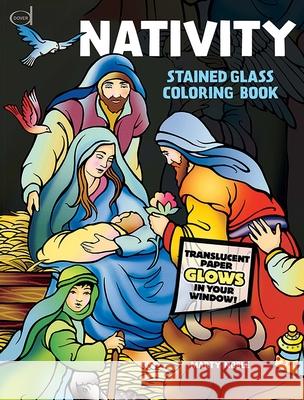 Nativity Stained Glass Coloring Book Marty Noble 9780486435275 Dover Publications - książka