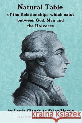 Natural Table: Natural Table of Correspondences Which Exist Between God, Man and the Universe Louis-Claude De Saint-Martin, Piers a Vaughan 9781947907034 Rose Circle Publications - książka