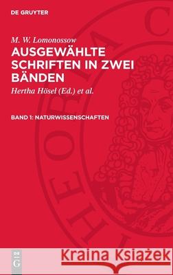 Naturwissenschaften M. W. Lomonossow 9783112721667 De Gruyter (JL) - książka