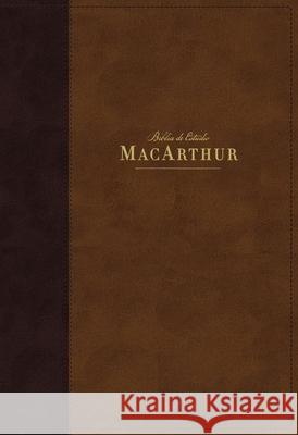 Nbla Biblia de Estudio Macarthur, Leathersoft, Café, Interior a DOS Colores MacArthur, John F. 9780829770377 Vida Publishers - książka