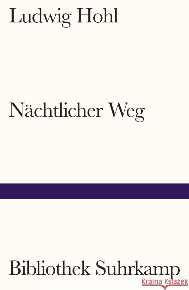 Nächtlicher Weg Hohl, Ludwig 9783518244364 Suhrkamp - książka