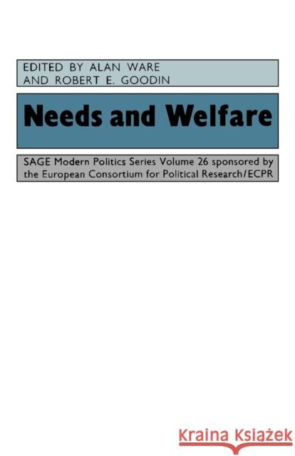 Needs and Welfare  9780803983052 SAGE PUBLICATIONS LTD - książka