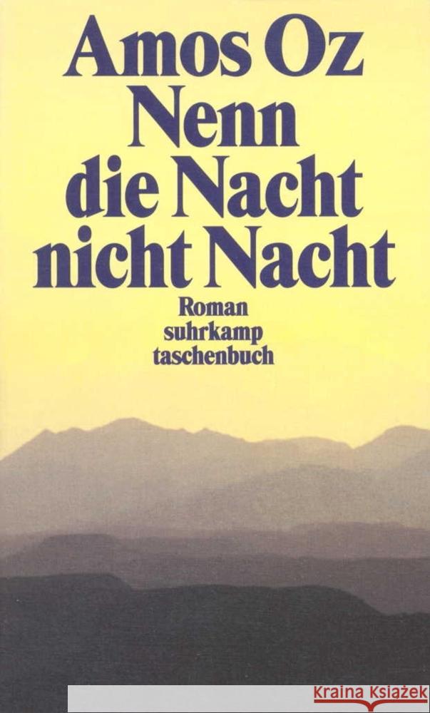 Nenn die Nacht nicht Nacht Oz, Amos 9783518392362 Suhrkamp Verlag - książka